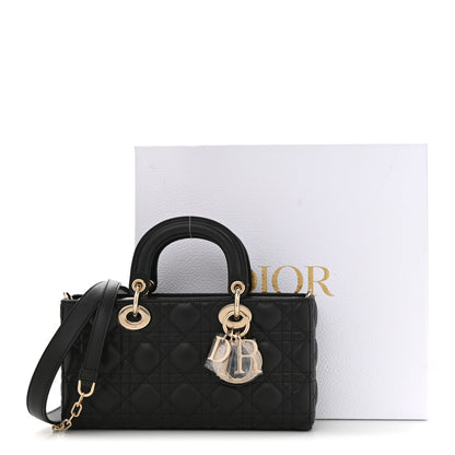 Christian Dior Lambskin Cannage Medium Lady D-Joy Black 11 of 11