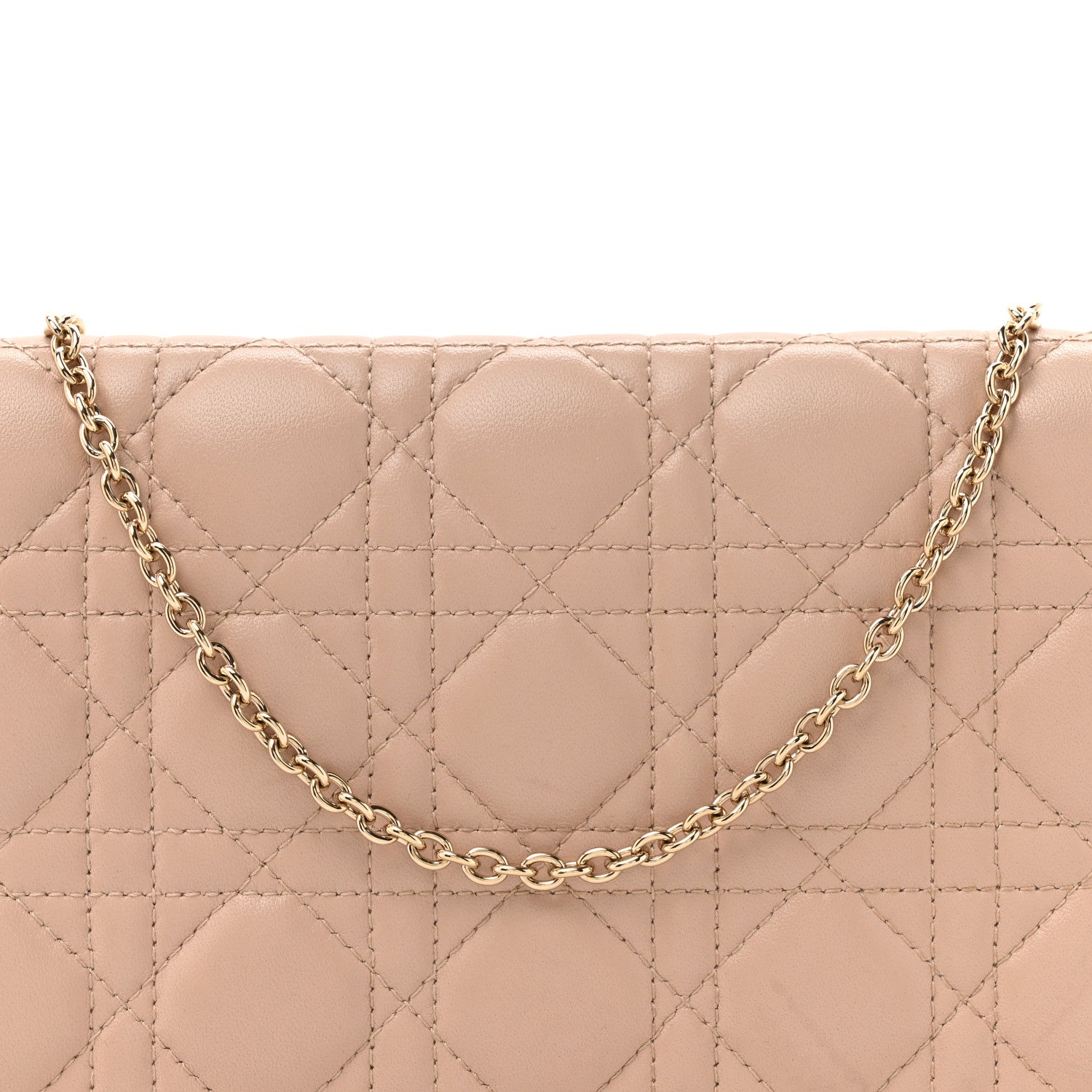 Christian Dior Lambskin Cannage Lady Dior Convertible Clutch Pink 7 of 13