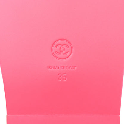 Chanel Knit Fabric Velcro Dad Sandals 35 Pink 6 of 9