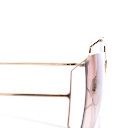 Gucci Oversized Round Sunglasses GG0252S Gold Brown 5 of 7