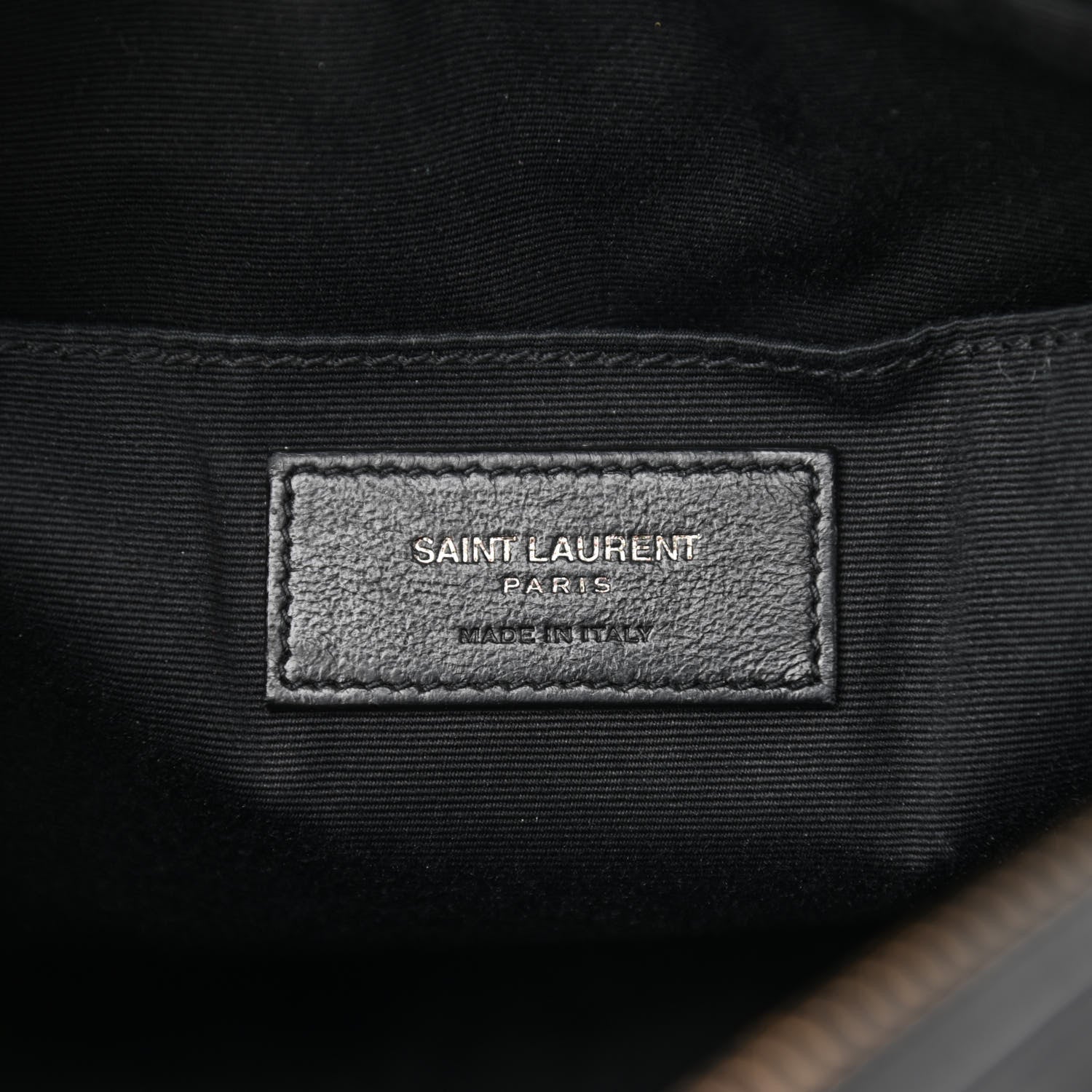 Saint Laurent Calfskin Matelasse Monogram Monochrome Lou Camera Bag Black 6 of 11