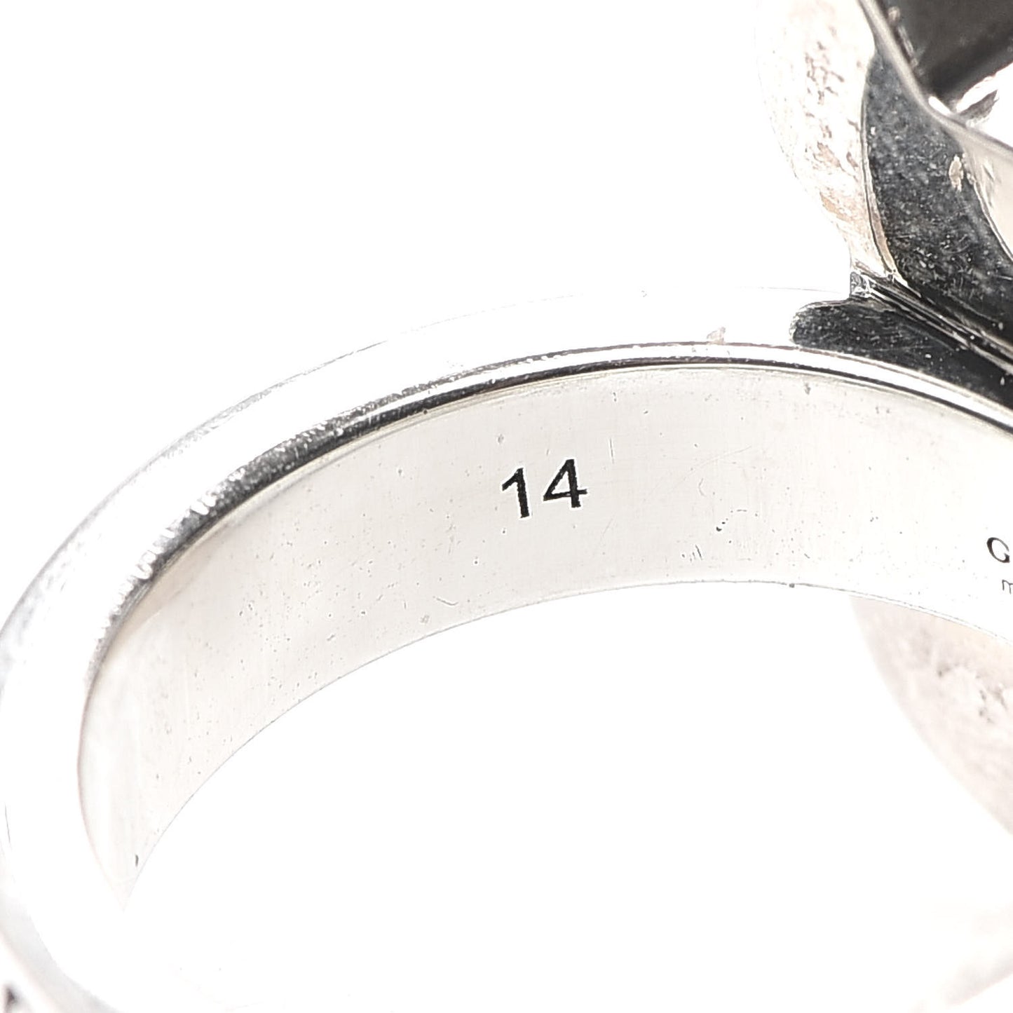 Sterling Silver Enamel Orso Ring 54 6.75