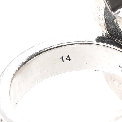 Gucci Sterling Silver Enamel Orso Ring 54 6.75 4 of 7