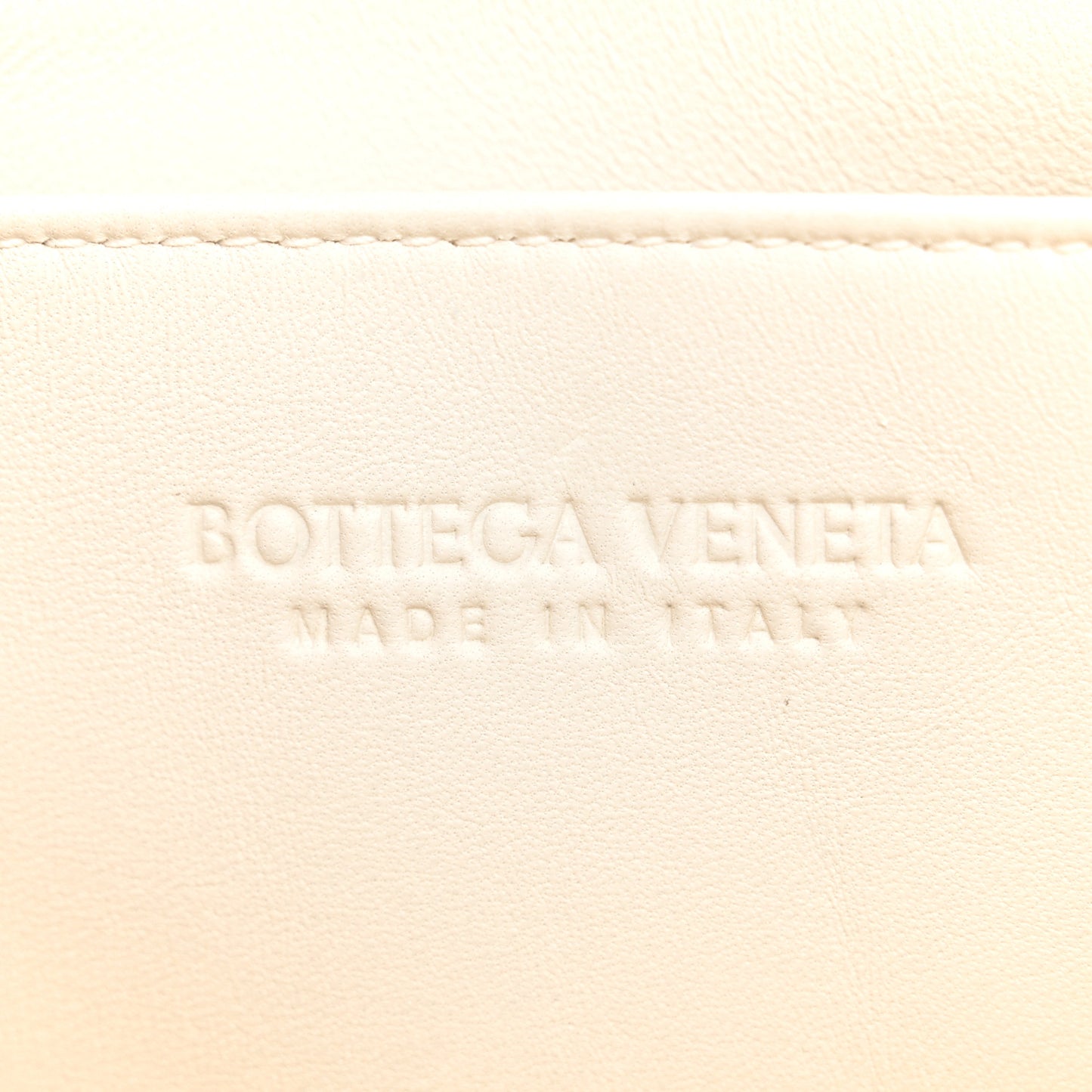 Nappa Intrecciato Small East West Andiamo Shoulder Bag White