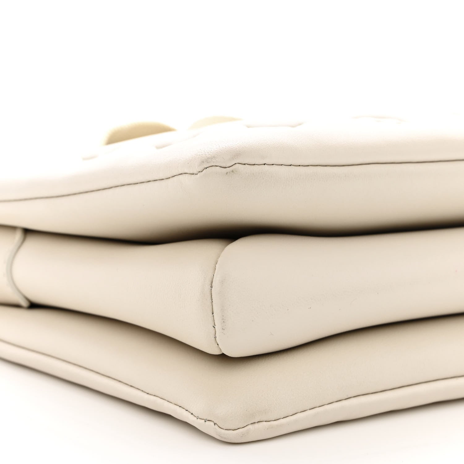 Louis Vuitton Lambskin Embossed Monogram Coussin PM Beige Cream 10 of 14
