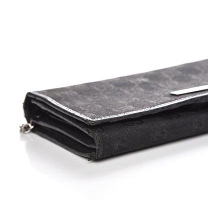 Gucci Monogram Metal Bar Chain Wallet Black 10 of 14