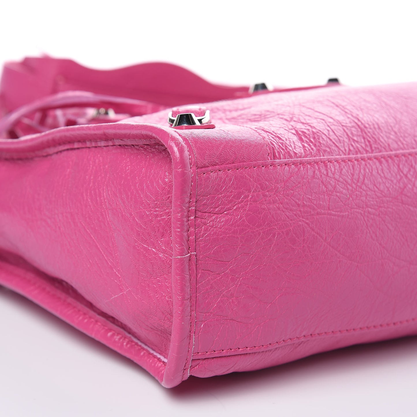 Agneau Classic Silver Hardware S City Rose Flamingo