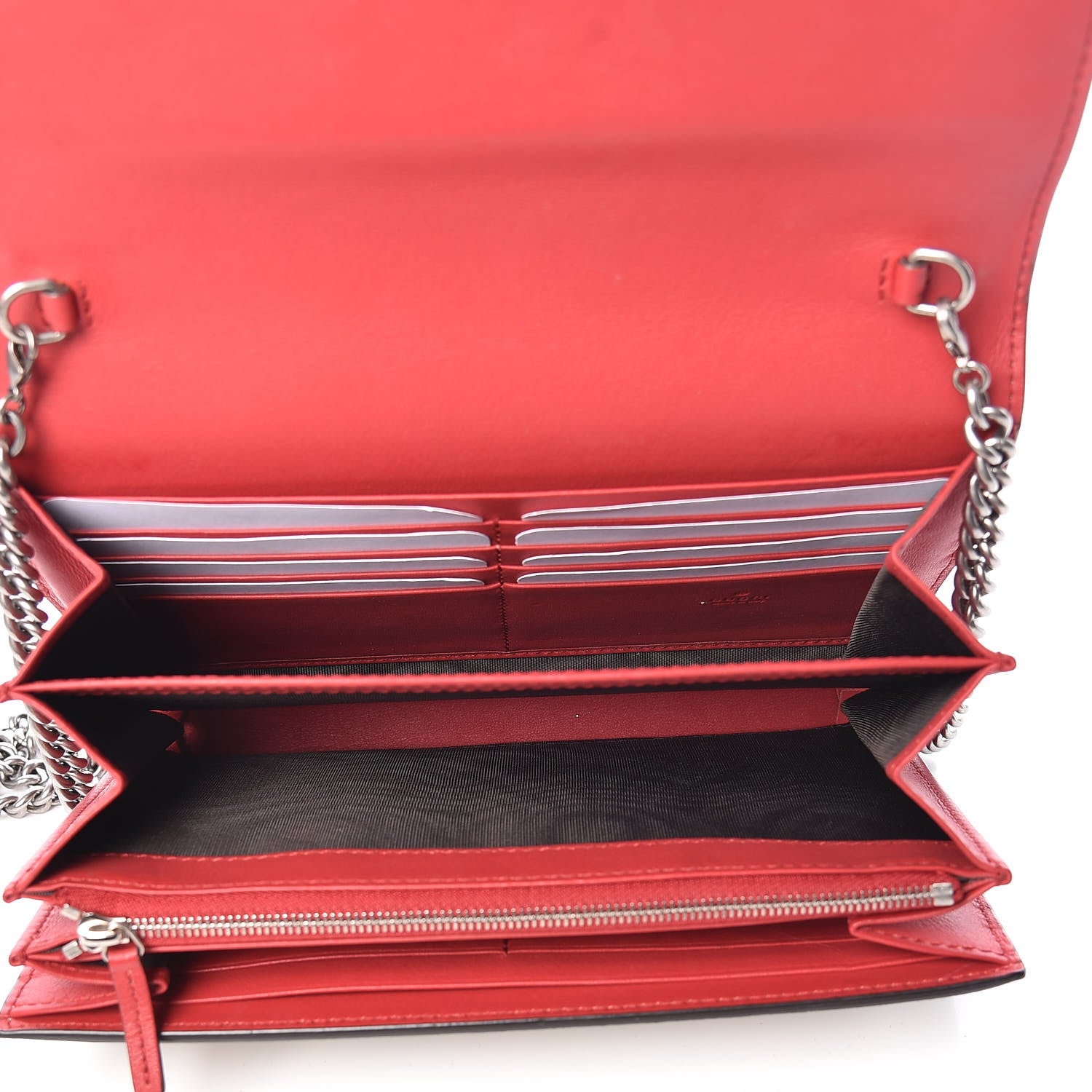 Gucci GG Supreme Monogram Mini Dionysus Chain Wallet Beige Vulcanic Red 5 of 10