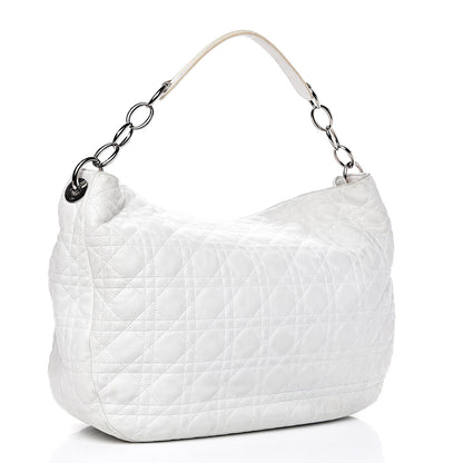 Christian Dior Lambskin Cannage Large Dior Soft Hobo White 2 of 19