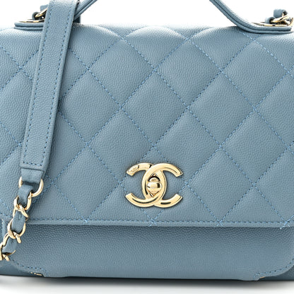 Chanel Caviar Quilted Medium Business Affinity Flap Blue 8 of 11
