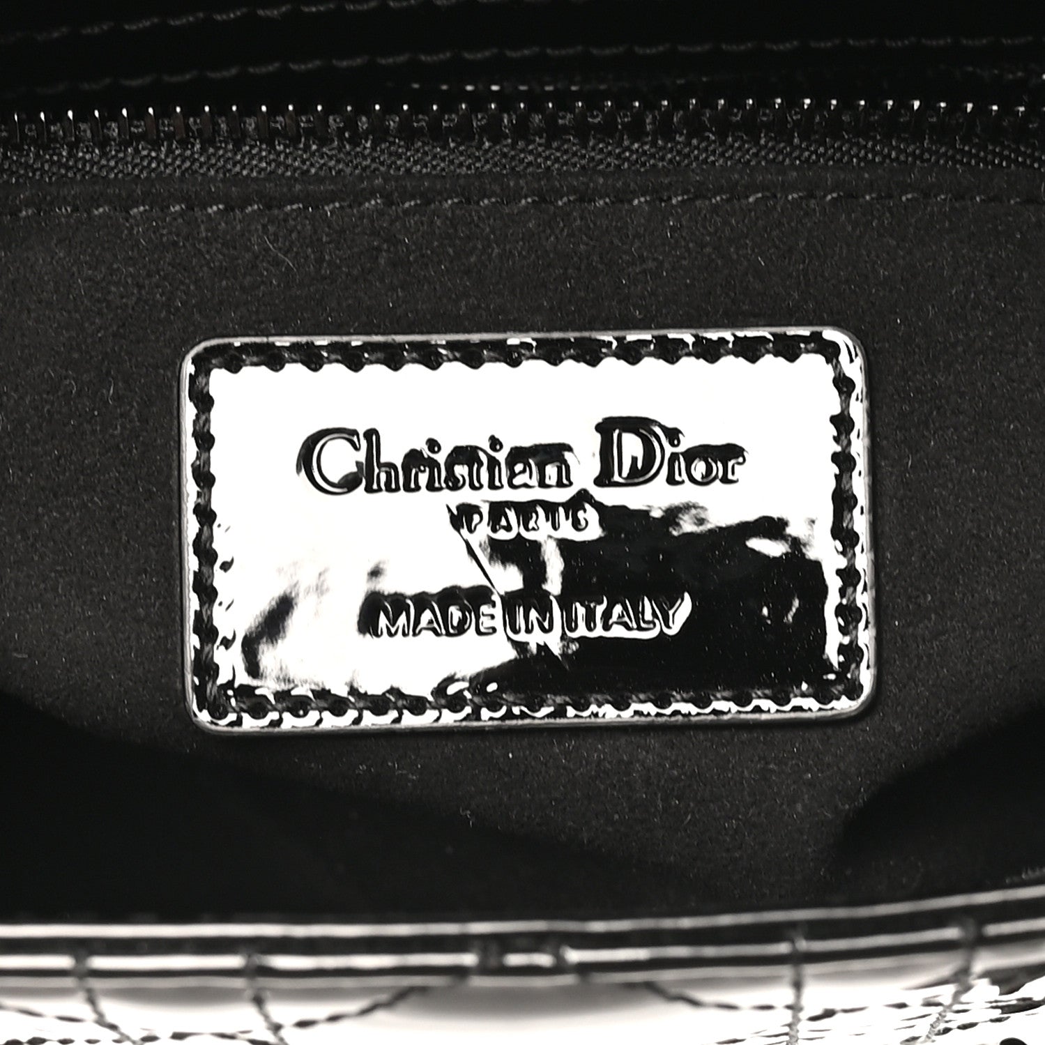 Christian Dior Ultraglossy Patent Cannage Small Lady Dior Black 6 of 10