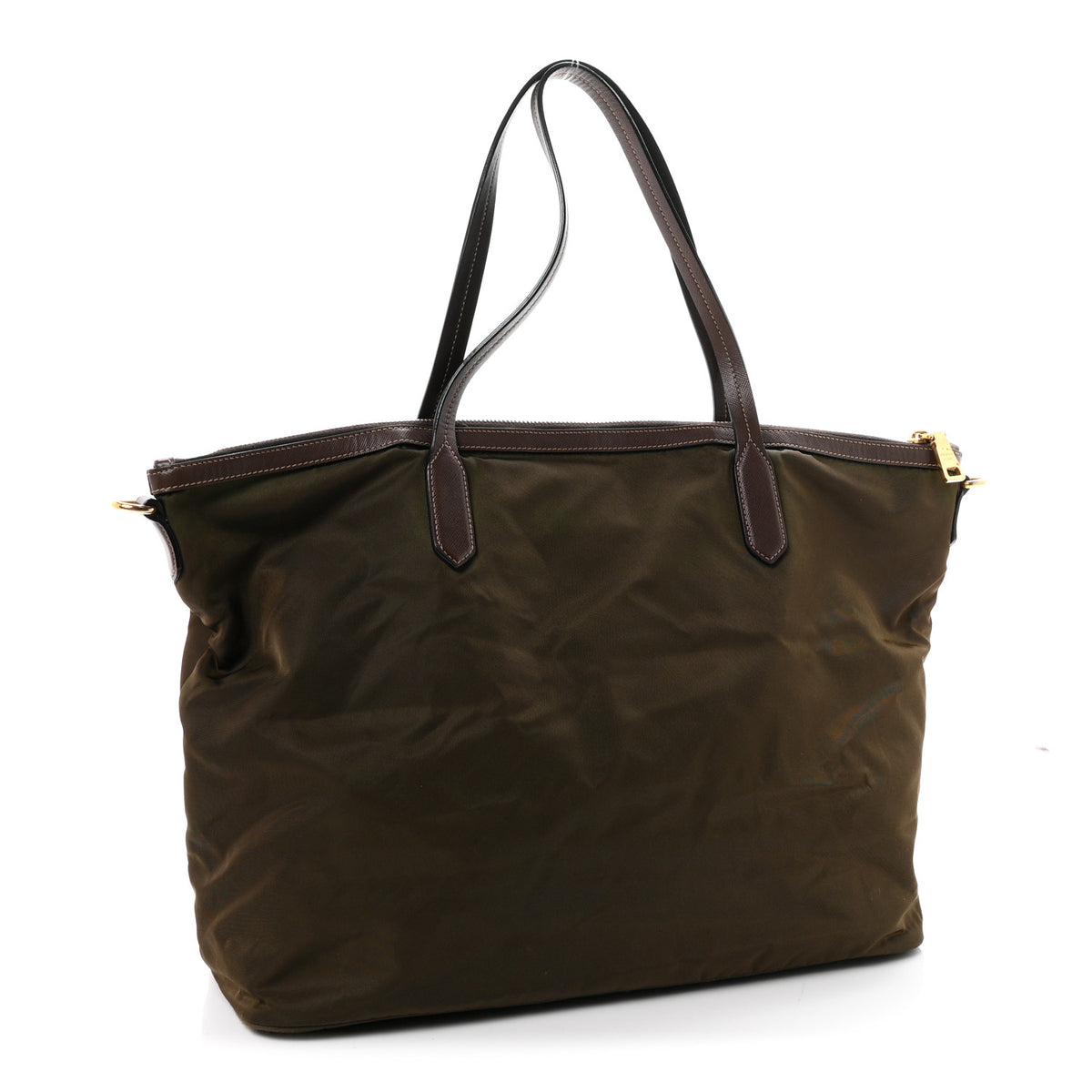 Tessuto Nylon Shopping Tote Green