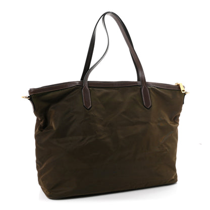 Prada Tessuto Nylon Shopping Tote Green 3 of 11