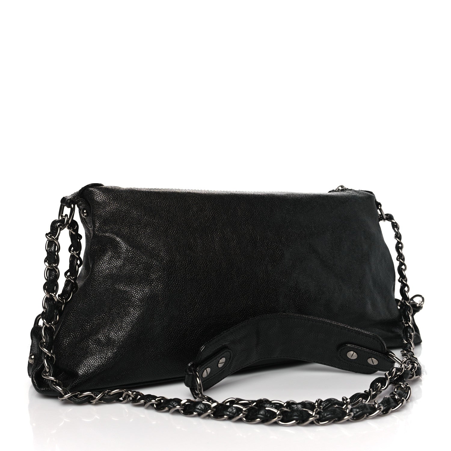 Chanel Glazed Caviar Pocket In The City Shoulder Bag Black 3 of 11