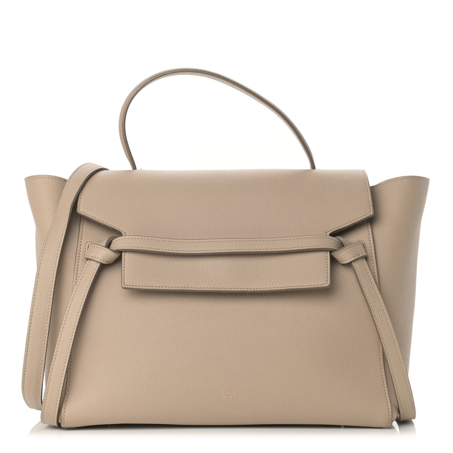 Grained Calfskin Mini Belt Bag Light Taupe