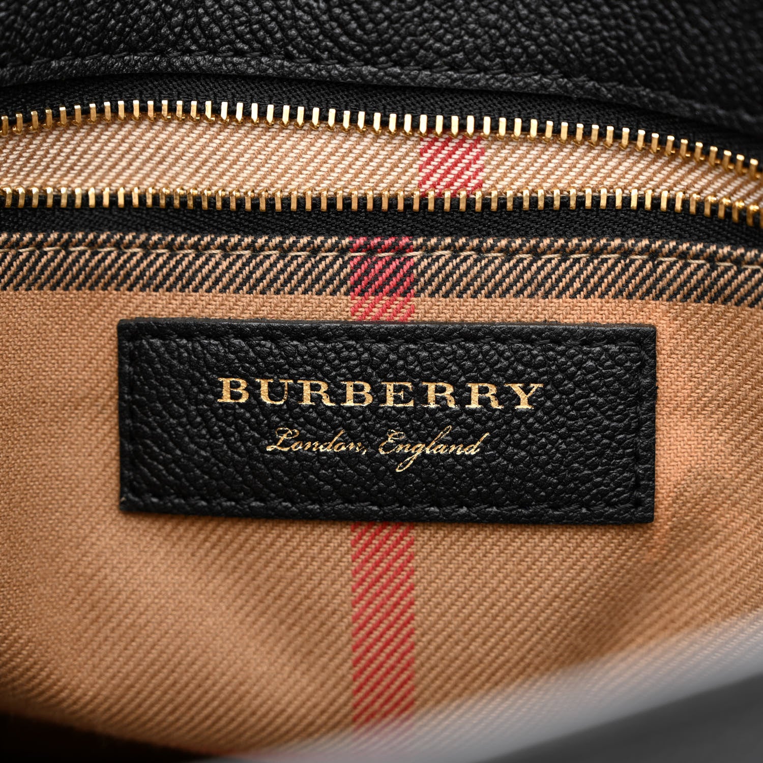 Burberry Soft Grain Calfskin Small Buckle Tote Black 6 of 16