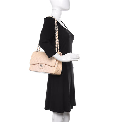 Chanel Patent Quilted Jumbo Double Flap Light Pink 2 of 15