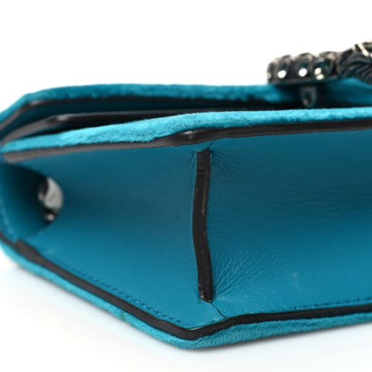 Gucci Velvet Super Mini Dionysus Shoulder Bag Pavone Cyan 8 of 11