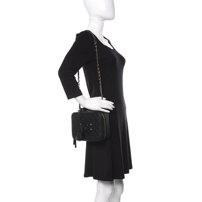 Chanel Caviar Quilted Medium CC Filigree Vanity Case Black 2 of 11