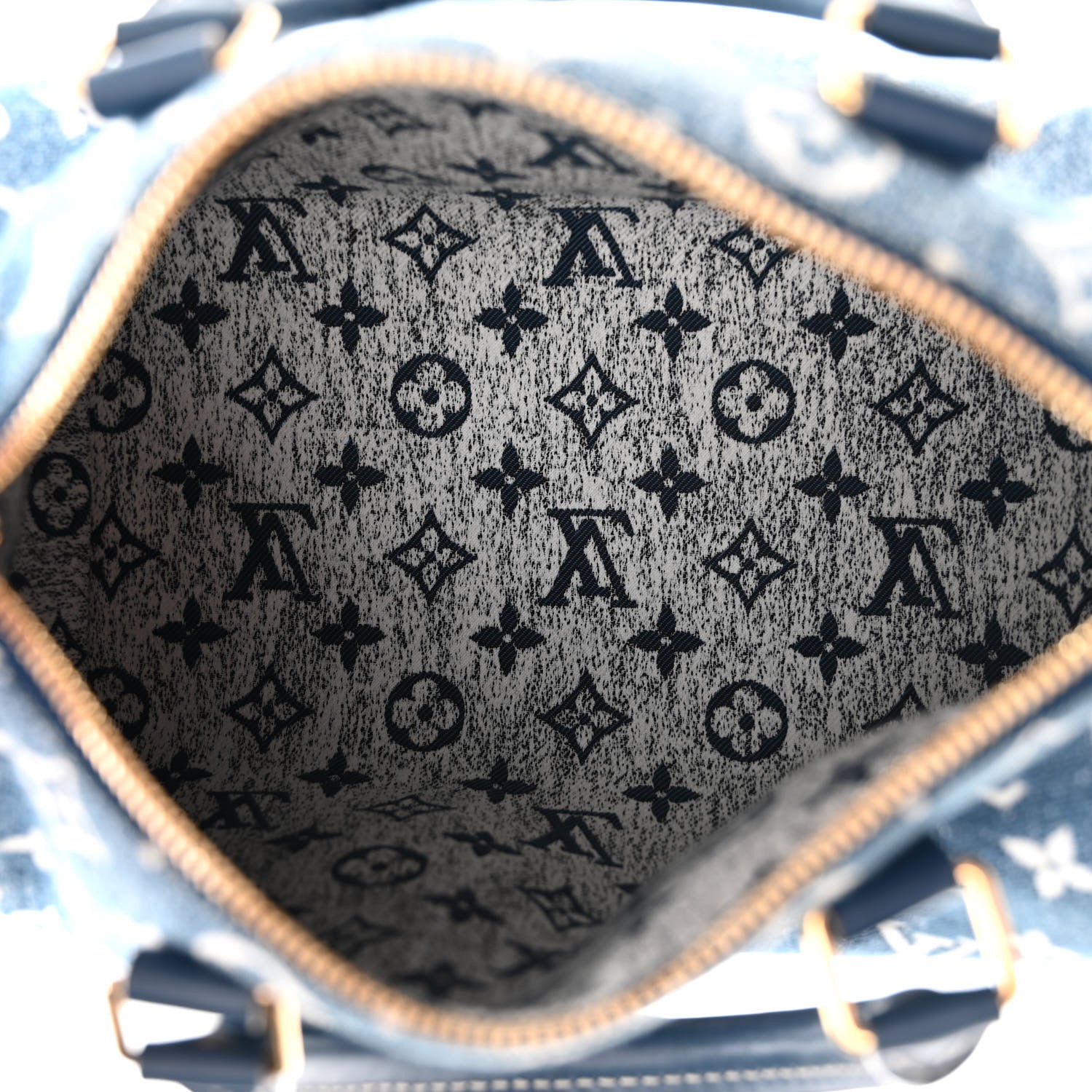 Louis Vuitton Monogram Jacquard Denim Speedy Bandouliere 25 Bleu 5 of 11