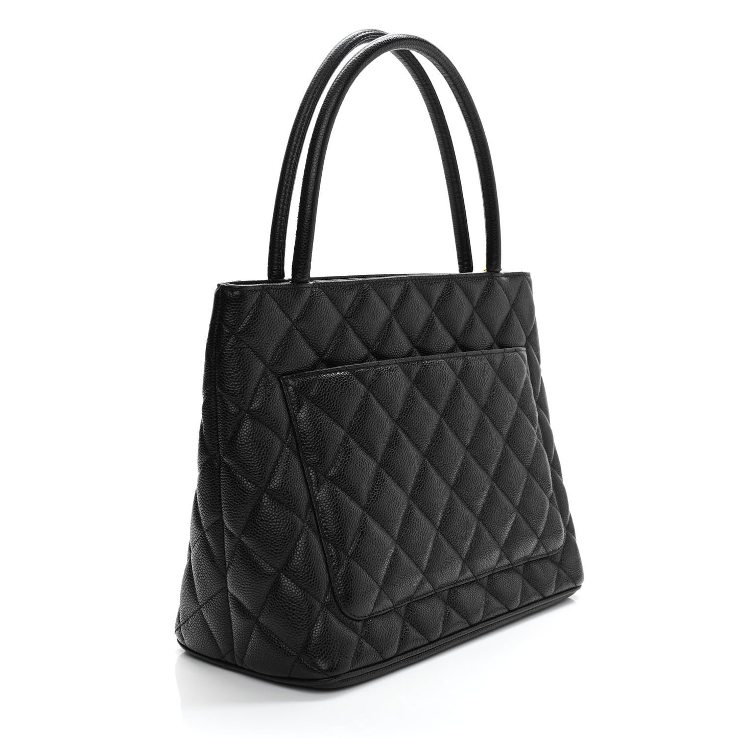 Caviar Quilted Medallion Tote Black