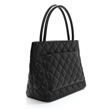 Chanel Caviar Quilted Medallion Tote Black 3 of 10