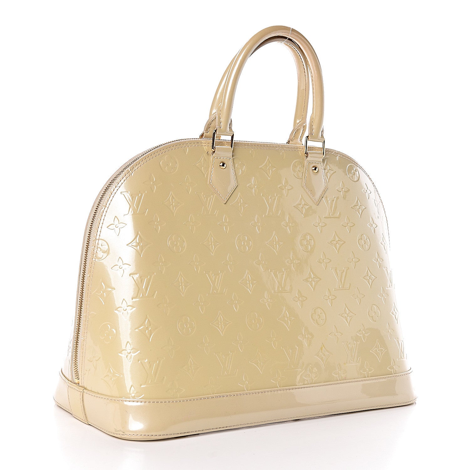 Louis Vuitton Vernis Alma MM Blanc Corail 3 of 13