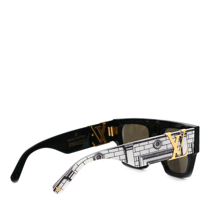 Louis Vuitton X FORNASETTI Acetate Architettura Sunglasses Z1575W Black White 4 of 7