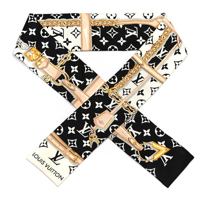 Louis Vuitton Silk Monogram Confidential Bandeau Black 1 of 2