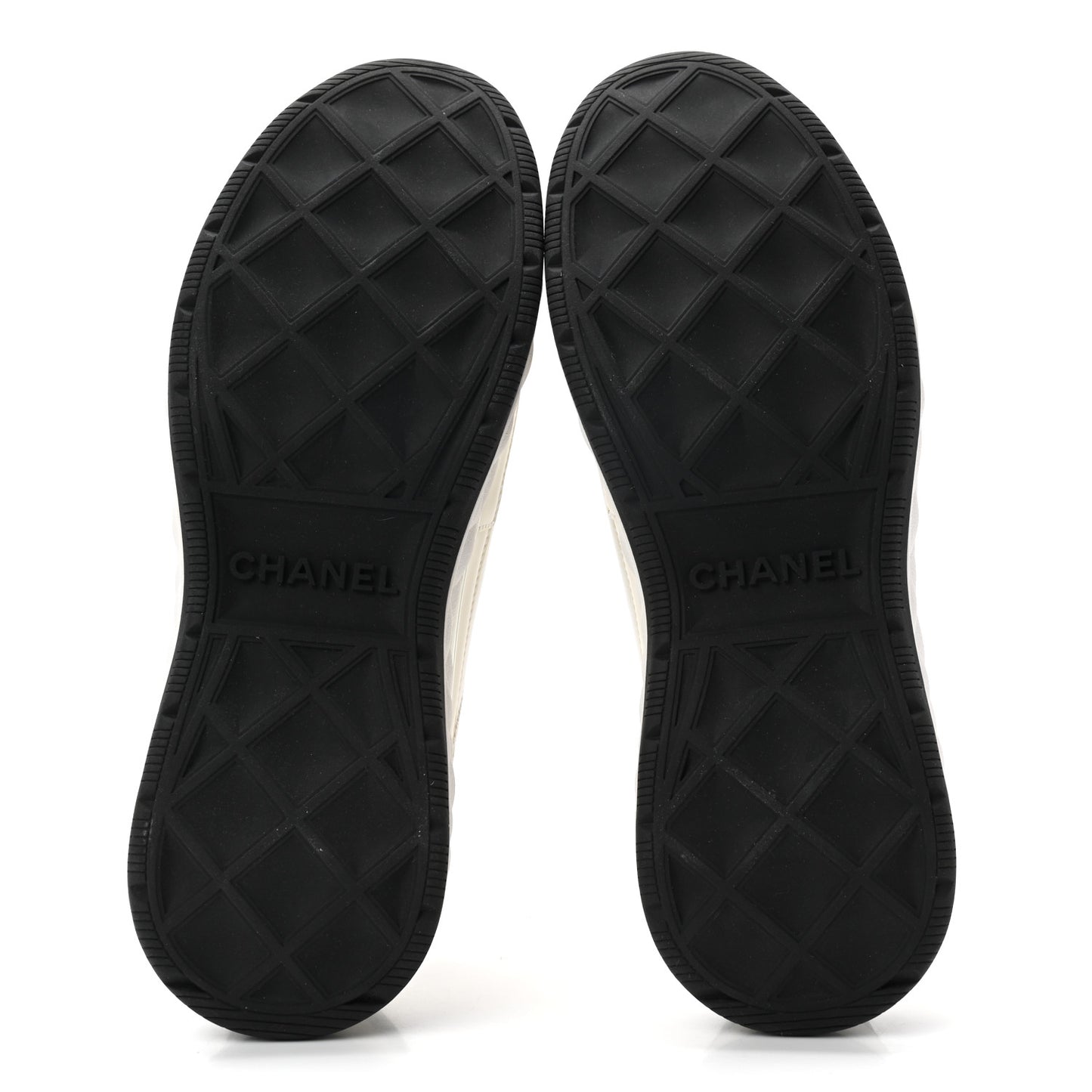 Velvet Calfskin Mixed Fibers CC Sneakers 40 Ivory Black