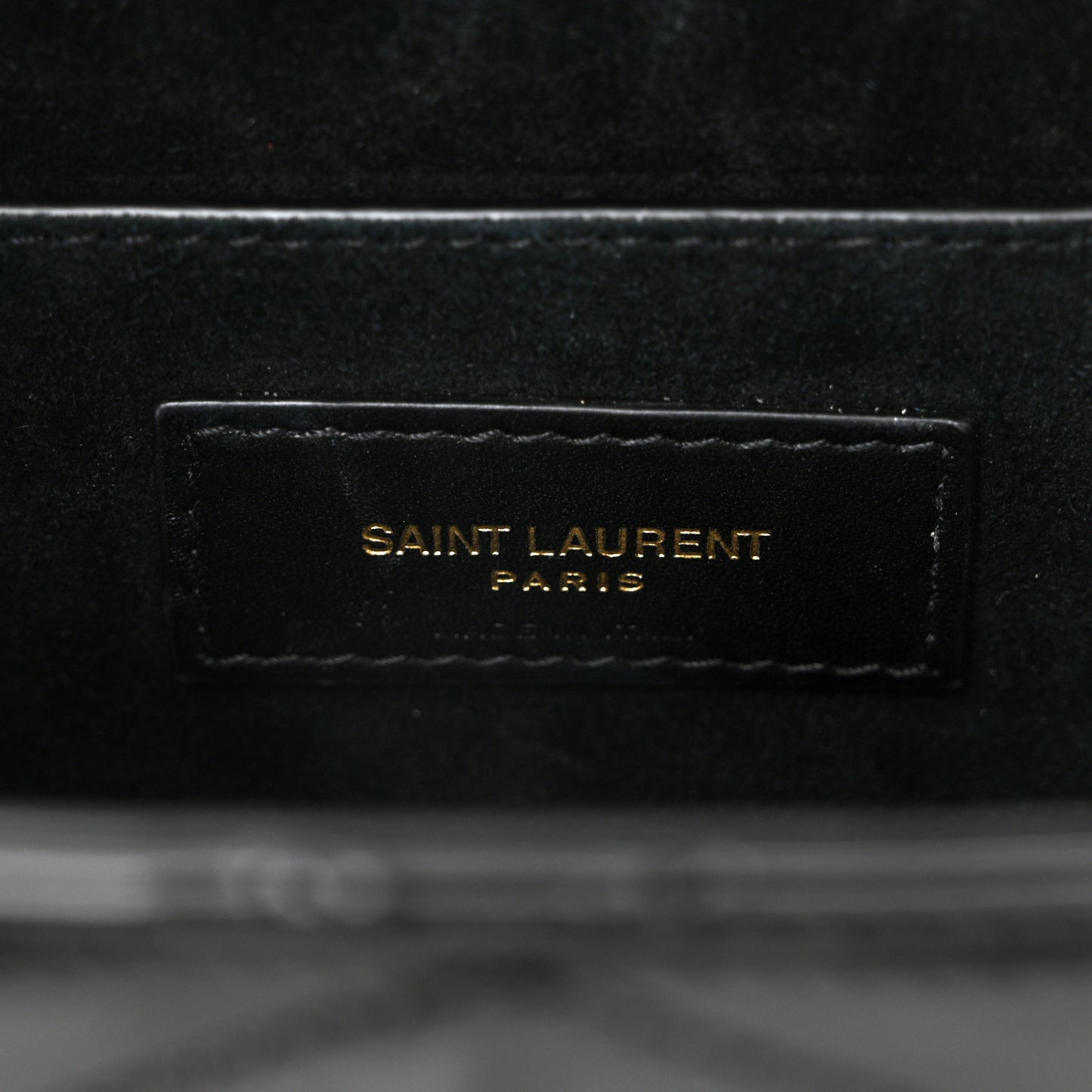 Patent Matelasse Monogram June Box Bag Black