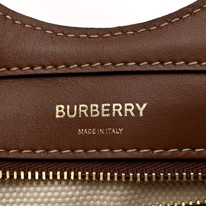 Burberry Canvas Smooth Calfskin Two Tone Mini Pocket Bag Tan 6 of 10