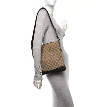 Gucci Monogram Calfskin Perforated Medium Flat Messenger Bag Dark Brown 2 of 10