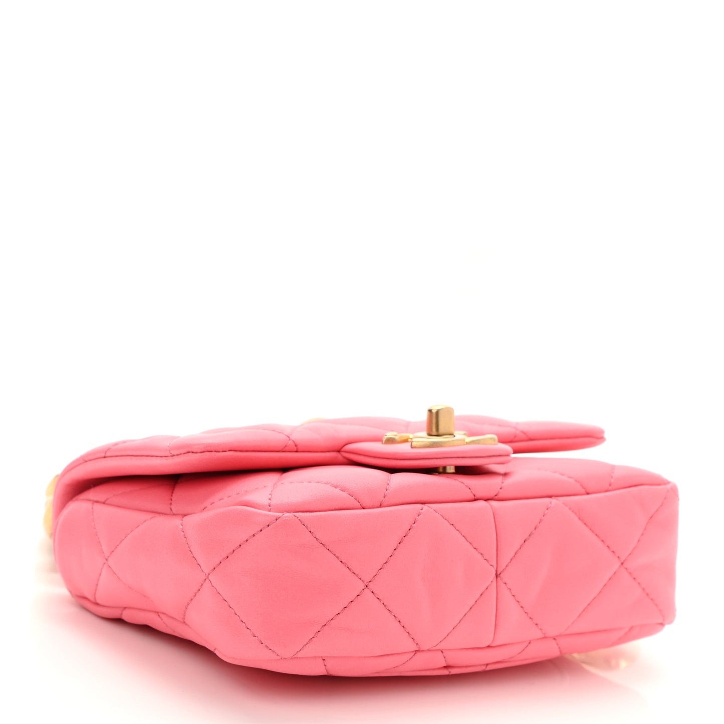 Lambskin Quilted Mini Funky Town Flap Pink