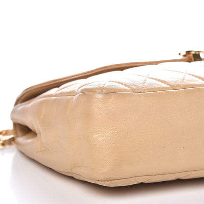 Chanel Lambskin Quilted Jumbo Single Flap Beige 9 of 16