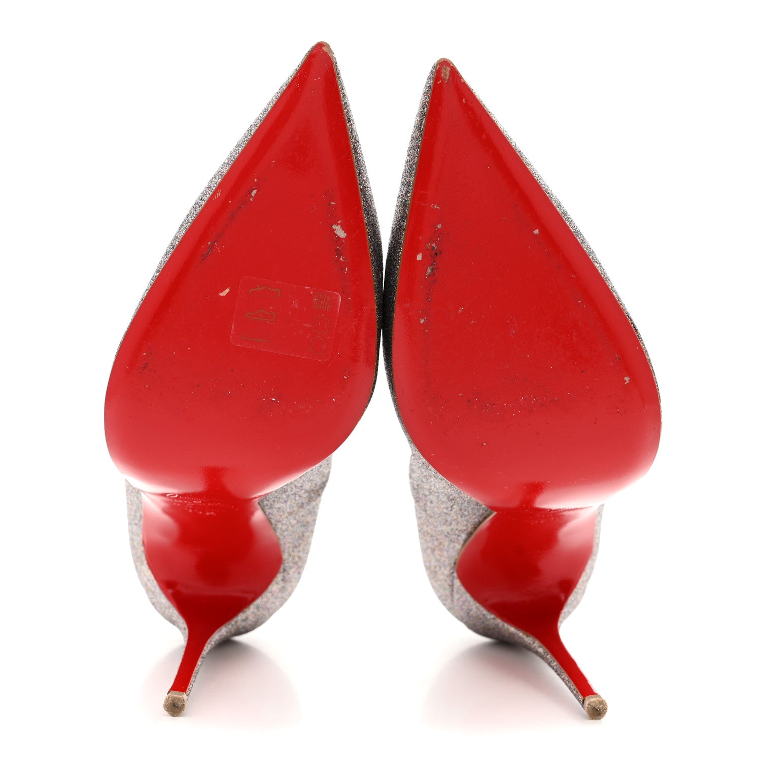 Christian Louboutin Glitter Pigalle Follies Dragonfly 85 Pumps 39.5 Silver 6 of 8