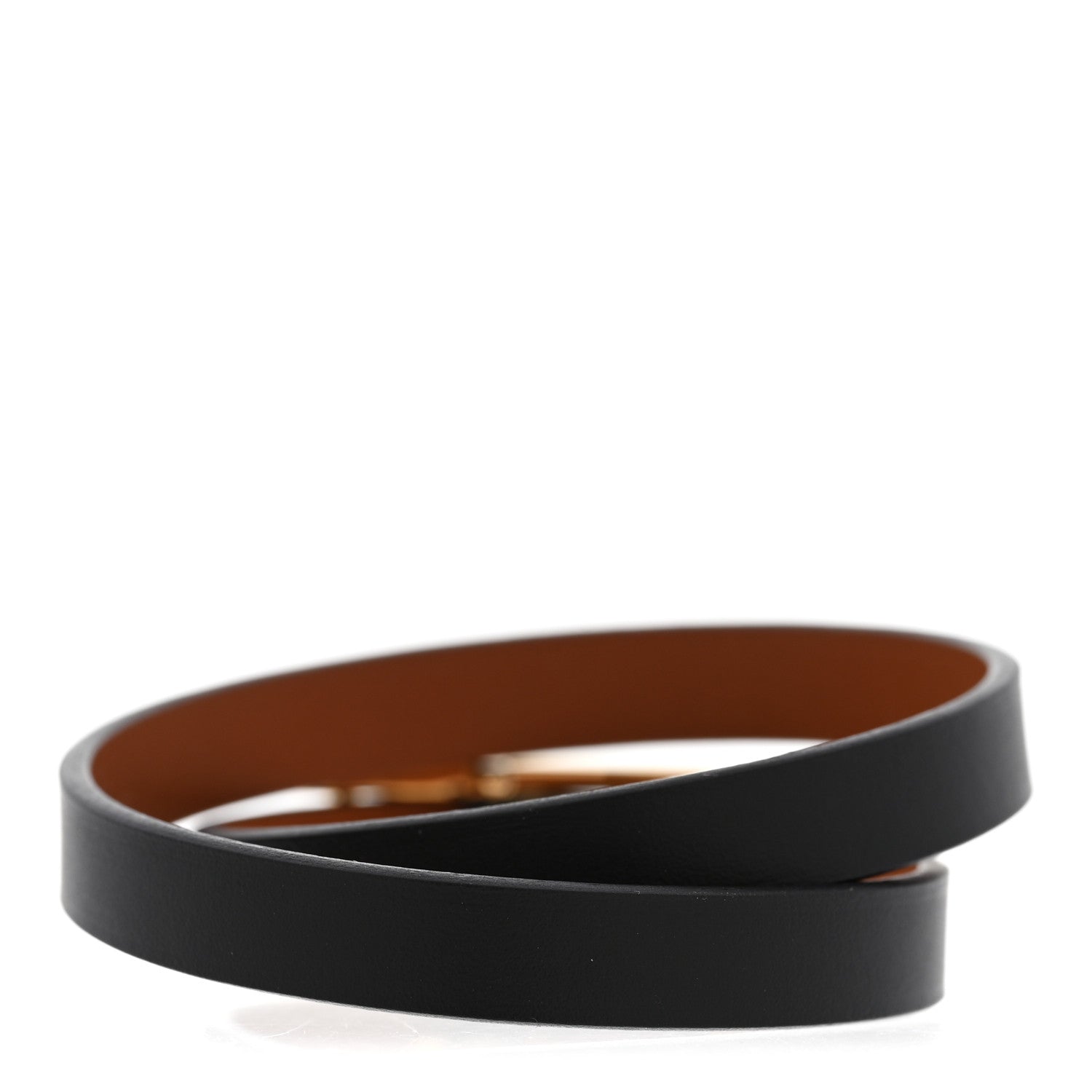 Hermes Chamonix Behapi Double Tour Bracelet T1 Black Fauve 3 of 7