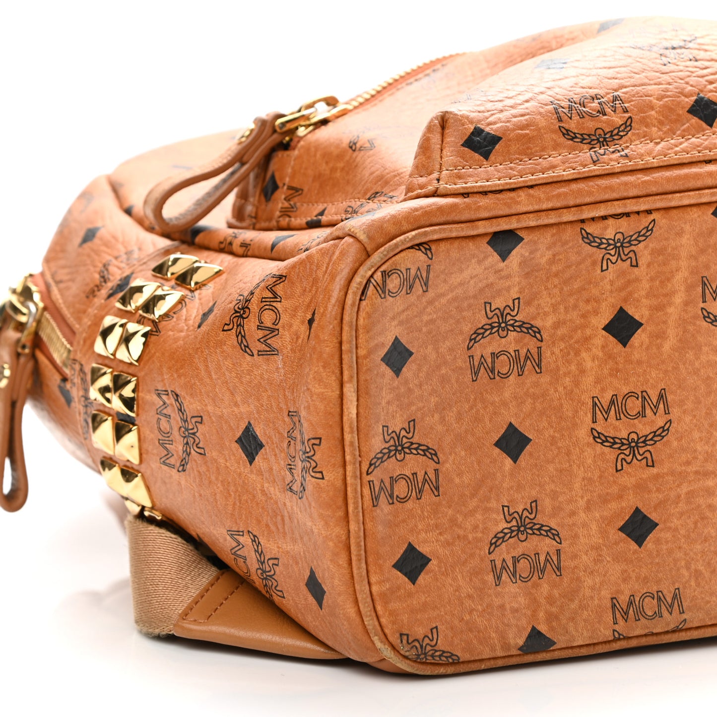 Visetos Small Side Stud Stark Backpack Cognac