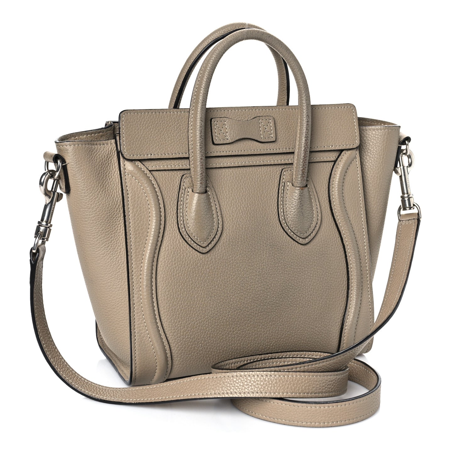 Drummed Calfskin Nano Luggage Dune