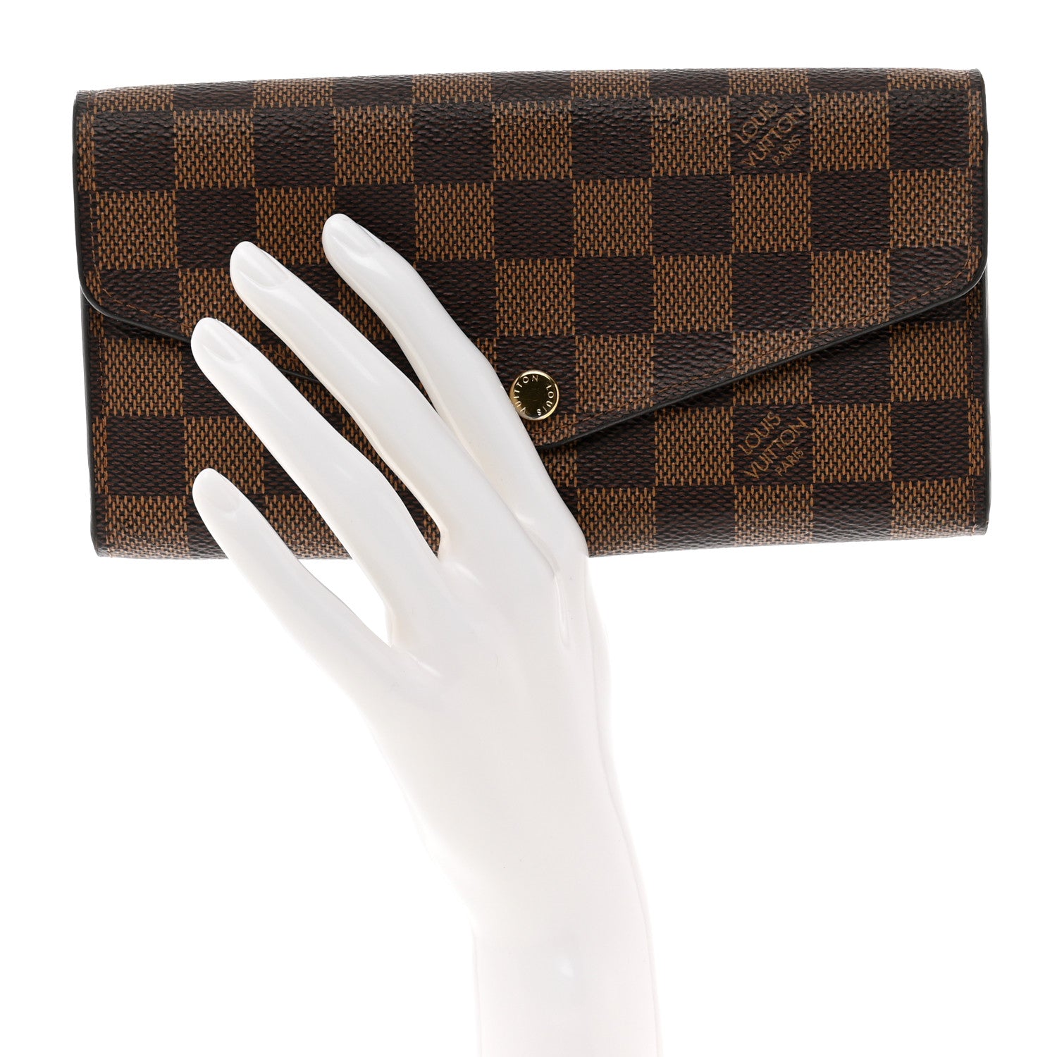 Louis Vuitton Damier Ebene Sarah Wallet NM 2 of 8