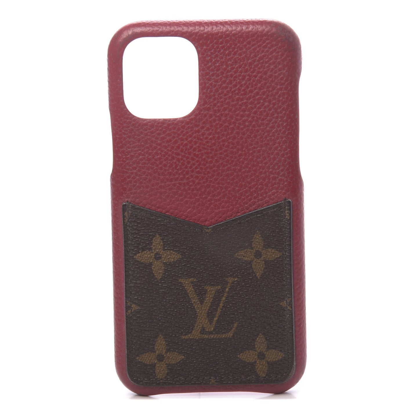 Calfskin Monogram iPhone 11 Pro Bumper Scarlet