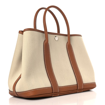 Hermes Toile Negonda Garden Party 30 TPM Tote Gold 3 of 9