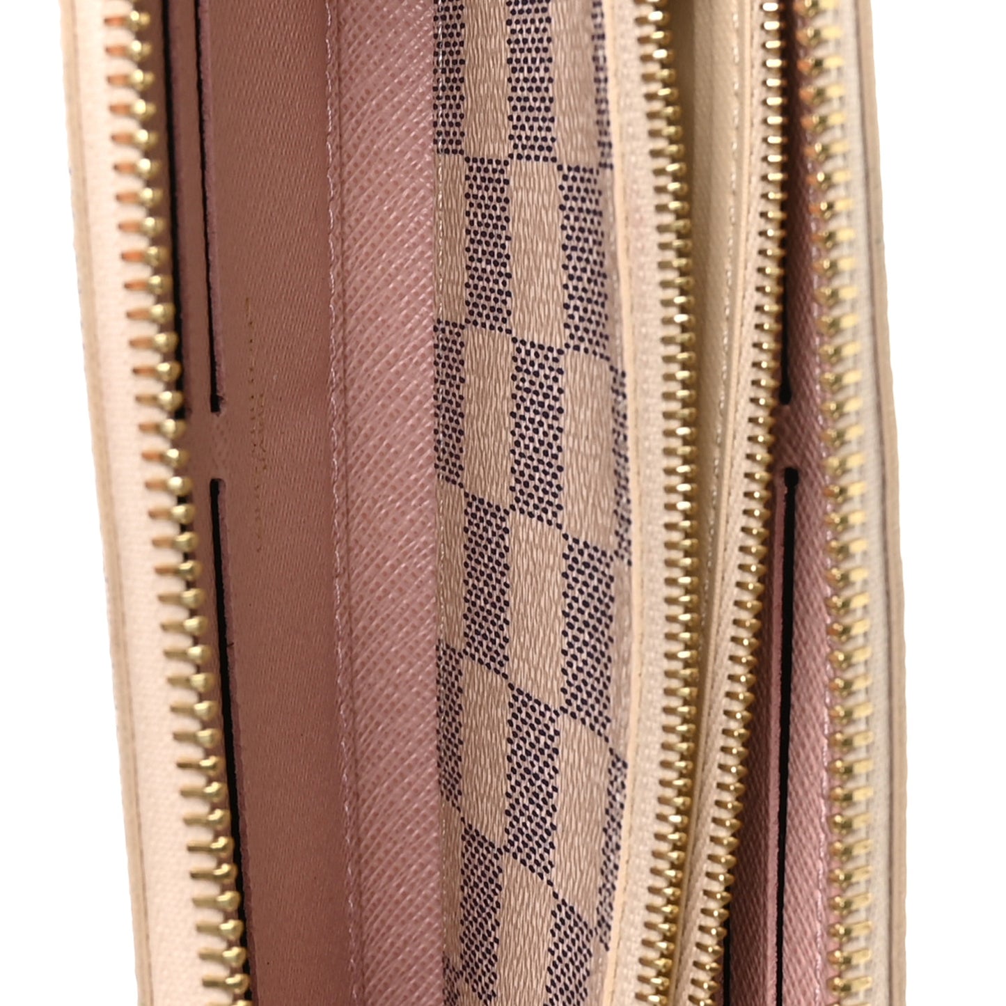 Damier Azur Clemence Wallet Rose Ballerine