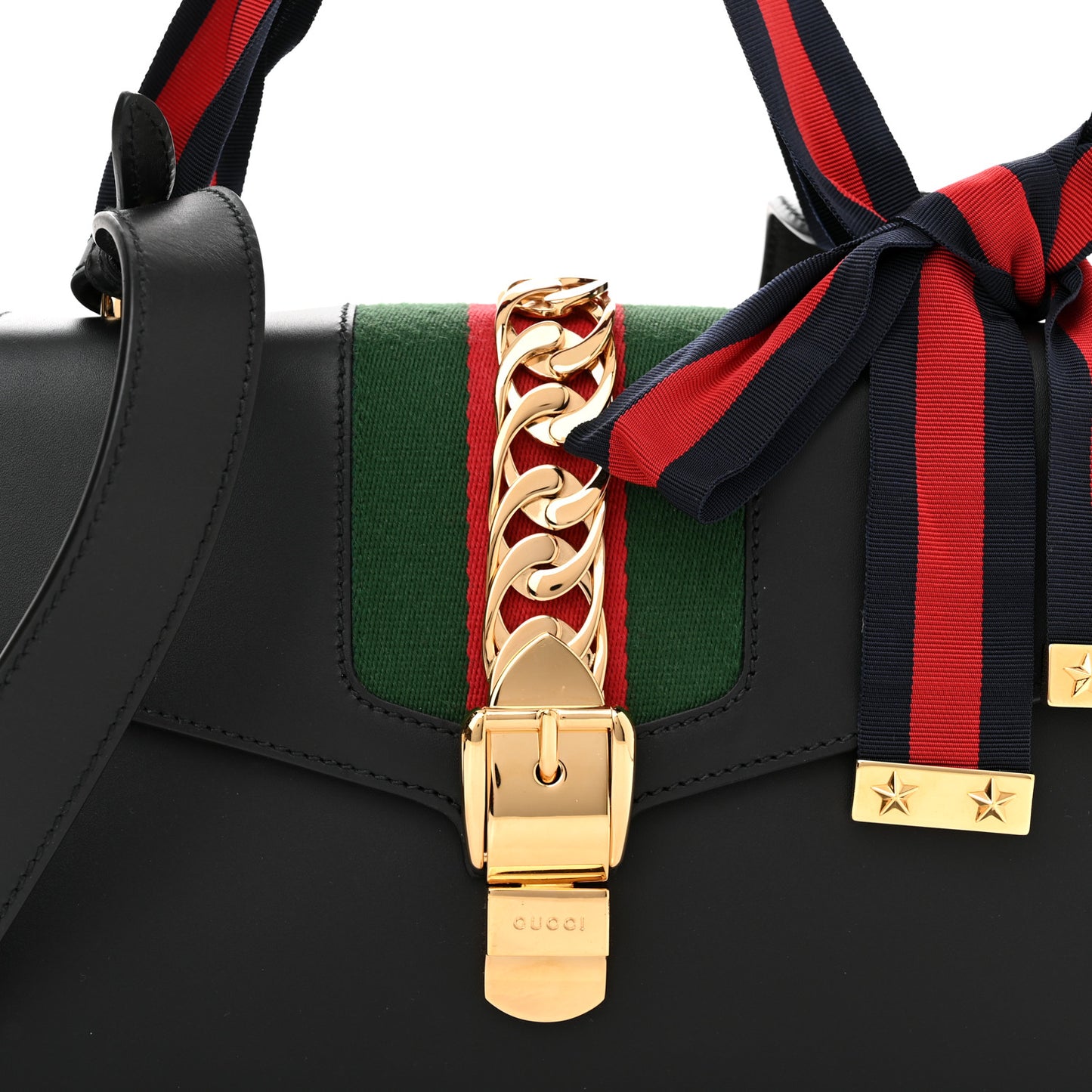 Calfskin Small Sylvie Shoulder Bag Black