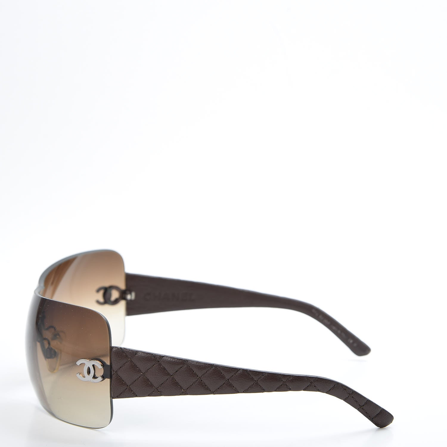 Chanel Metallic Quilted CC Sunglasses 4157-Q Brown 3 of 8