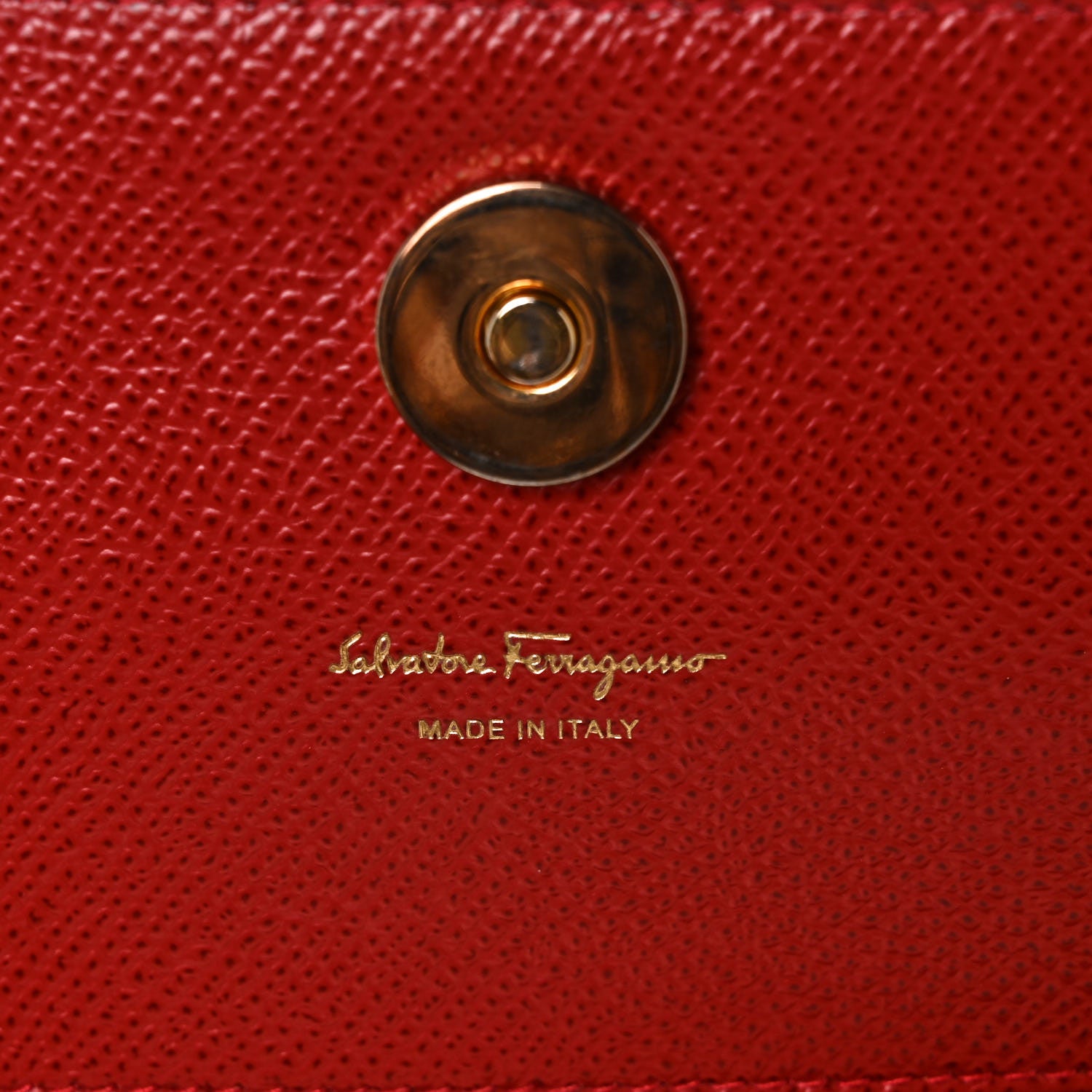 Salvatore Ferragamo Hammered Calfskin Donna Bow Clutch Red 10 of 15