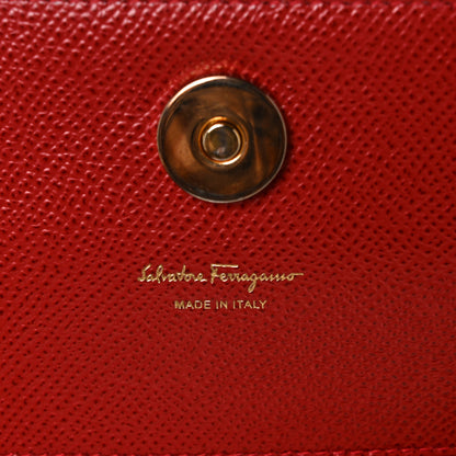 Salvatore Ferragamo Hammered Calfskin Donna Bow Clutch Red 10 of 15