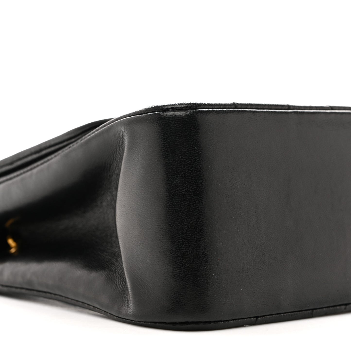 Lambskin Quilted Medium Single Flap Black