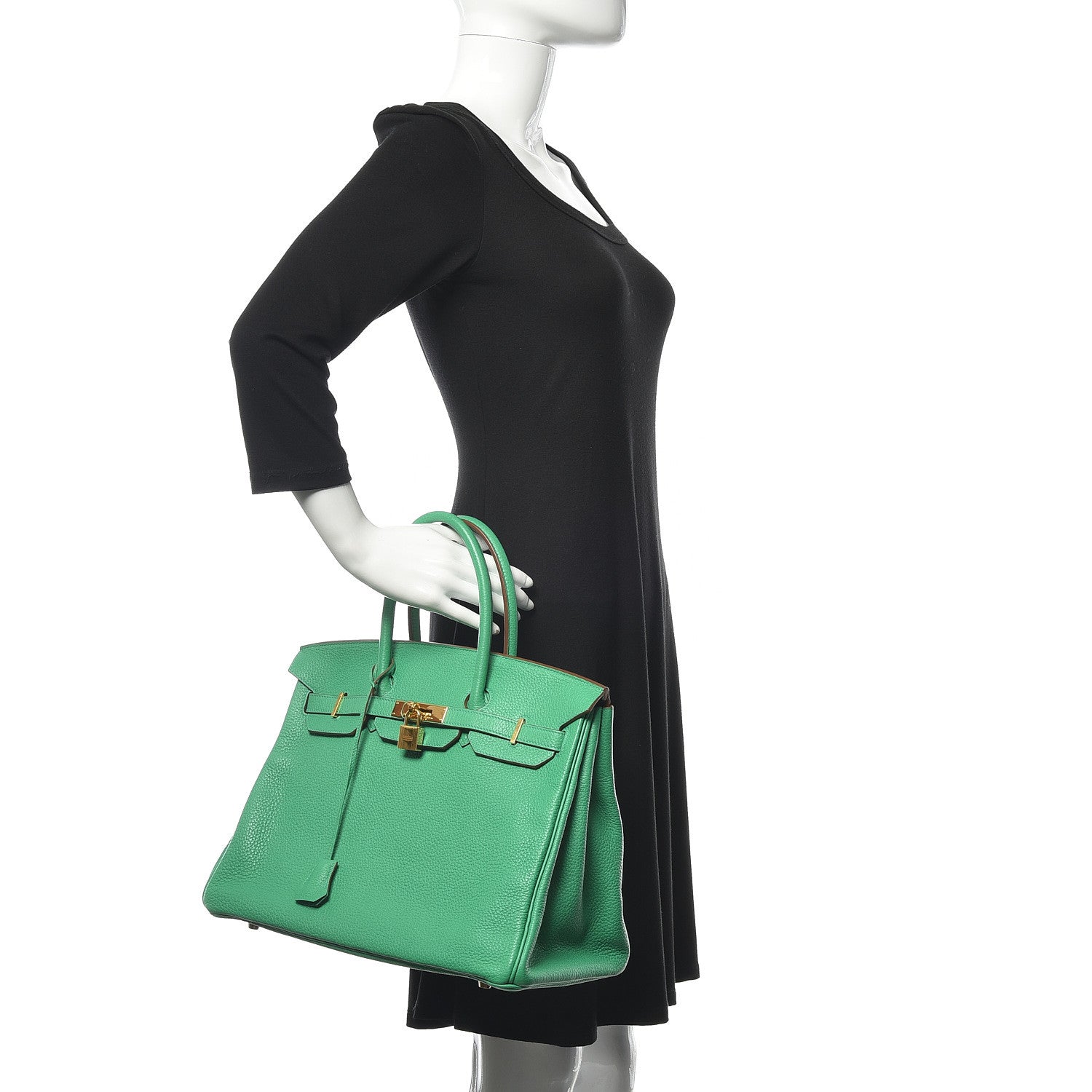 Hermes Taurillon Clemence Birkin 35 Menthe 2 of 30