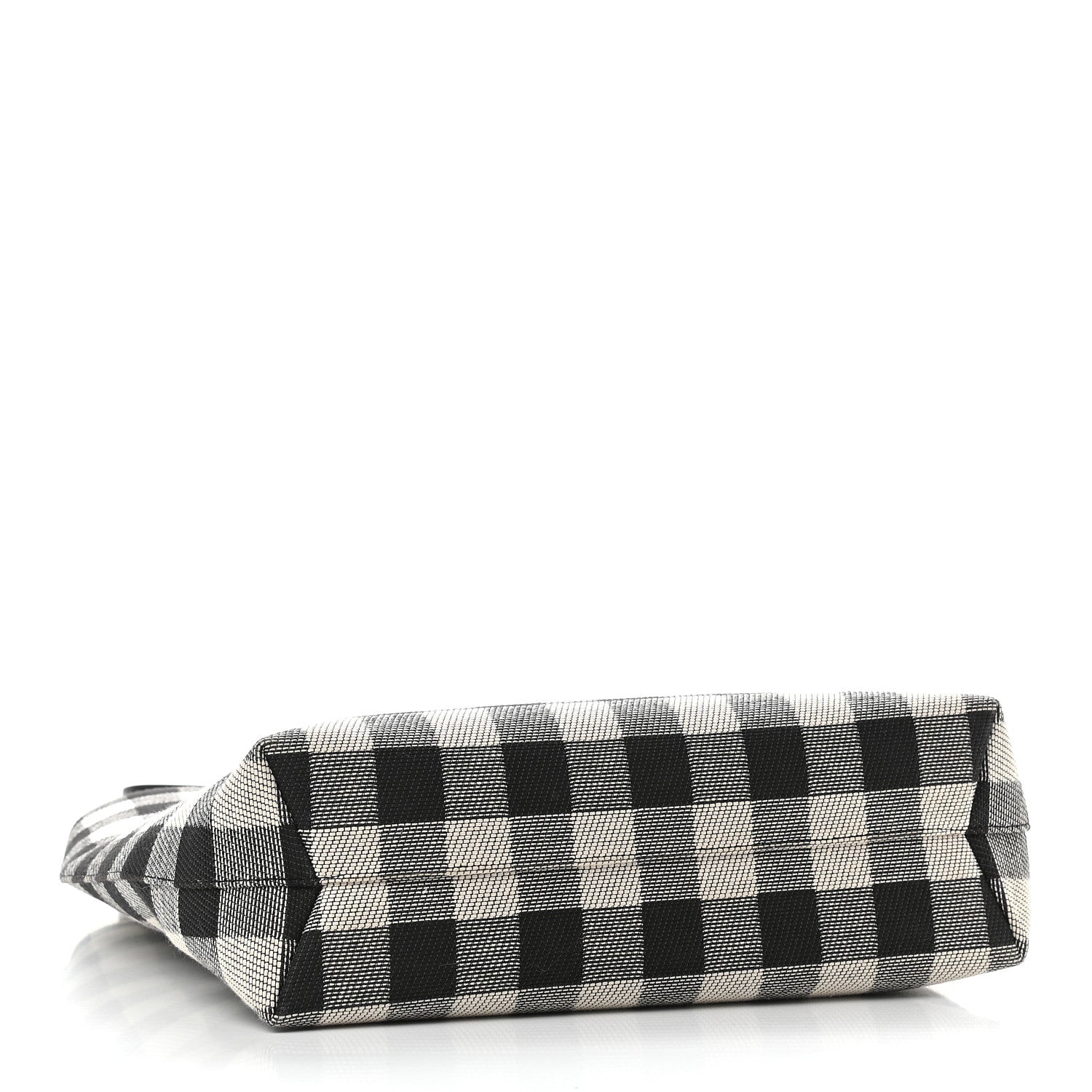 Mansur Gavriel Canvas Gingham Check North South Tote Black White 4 of 10